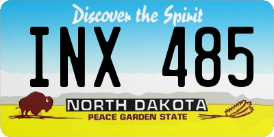 ND license plate INX485