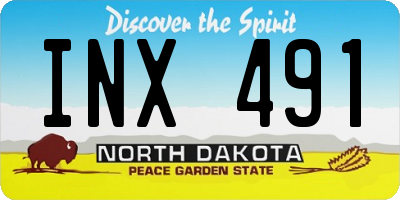 ND license plate INX491