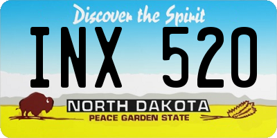 ND license plate INX520