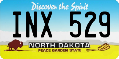 ND license plate INX529