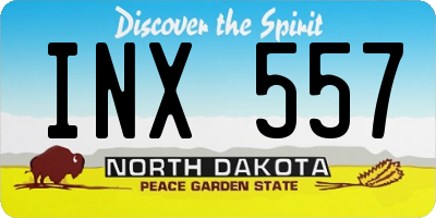 ND license plate INX557