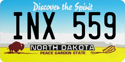 ND license plate INX559