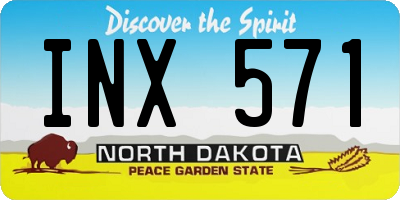 ND license plate INX571