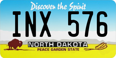 ND license plate INX576