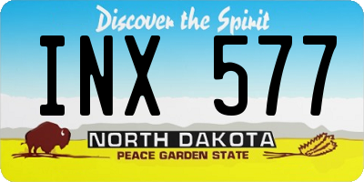 ND license plate INX577