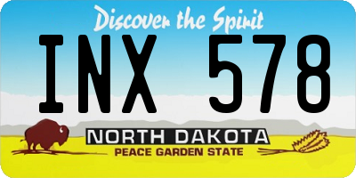 ND license plate INX578