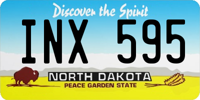 ND license plate INX595