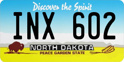 ND license plate INX602