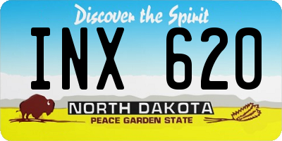 ND license plate INX620