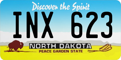 ND license plate INX623