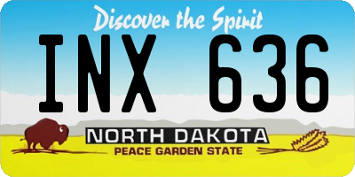 ND license plate INX636