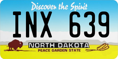 ND license plate INX639