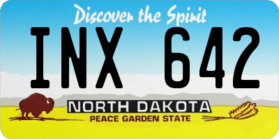 ND license plate INX642