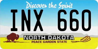 ND license plate INX660