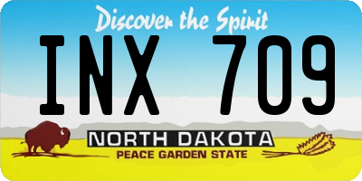 ND license plate INX709