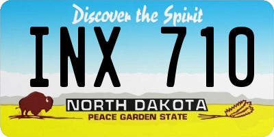 ND license plate INX710