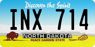 ND license plate INX714