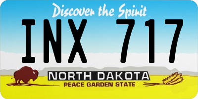 ND license plate INX717