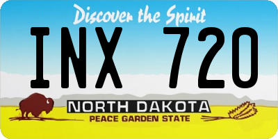 ND license plate INX720