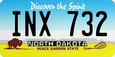 ND license plate INX732