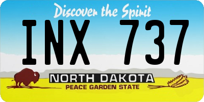 ND license plate INX737