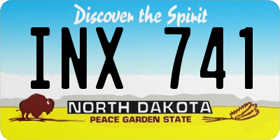 ND license plate INX741