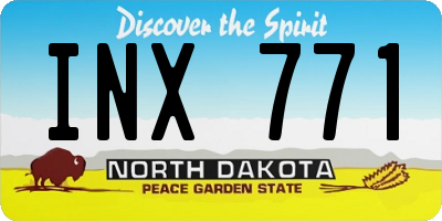 ND license plate INX771