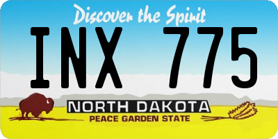 ND license plate INX775