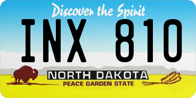 ND license plate INX810