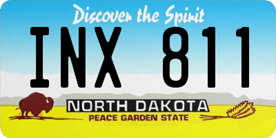 ND license plate INX811