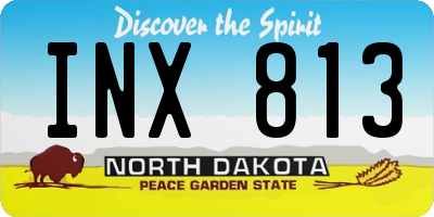 ND license plate INX813