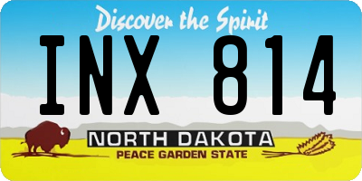 ND license plate INX814
