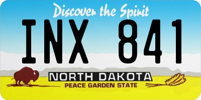 ND license plate INX841