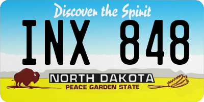 ND license plate INX848