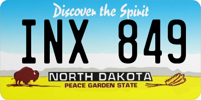 ND license plate INX849