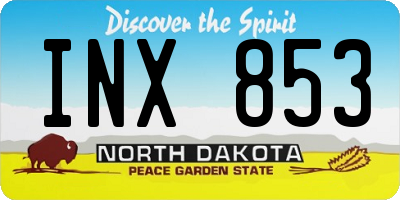 ND license plate INX853