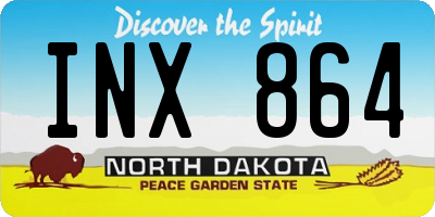 ND license plate INX864