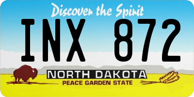 ND license plate INX872