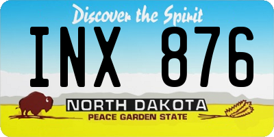 ND license plate INX876