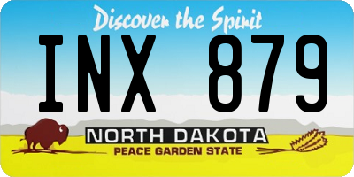 ND license plate INX879