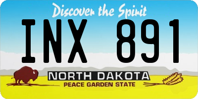 ND license plate INX891
