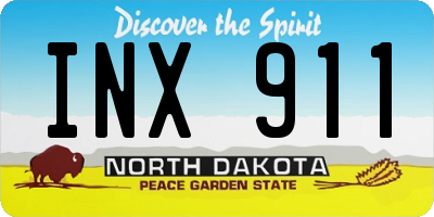 ND license plate INX911
