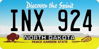 ND license plate INX924