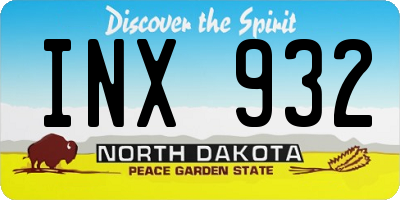 ND license plate INX932