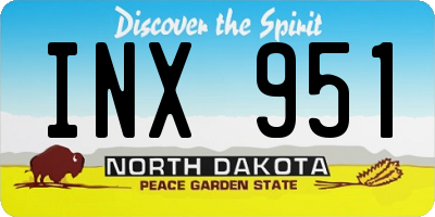 ND license plate INX951