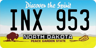 ND license plate INX953