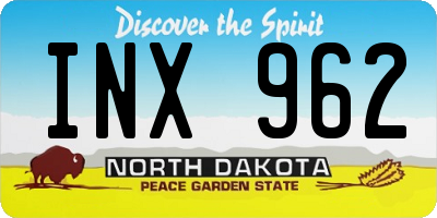ND license plate INX962