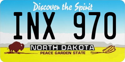 ND license plate INX970