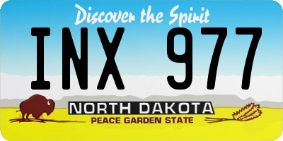 ND license plate INX977