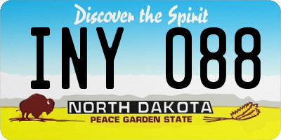 ND license plate INY088